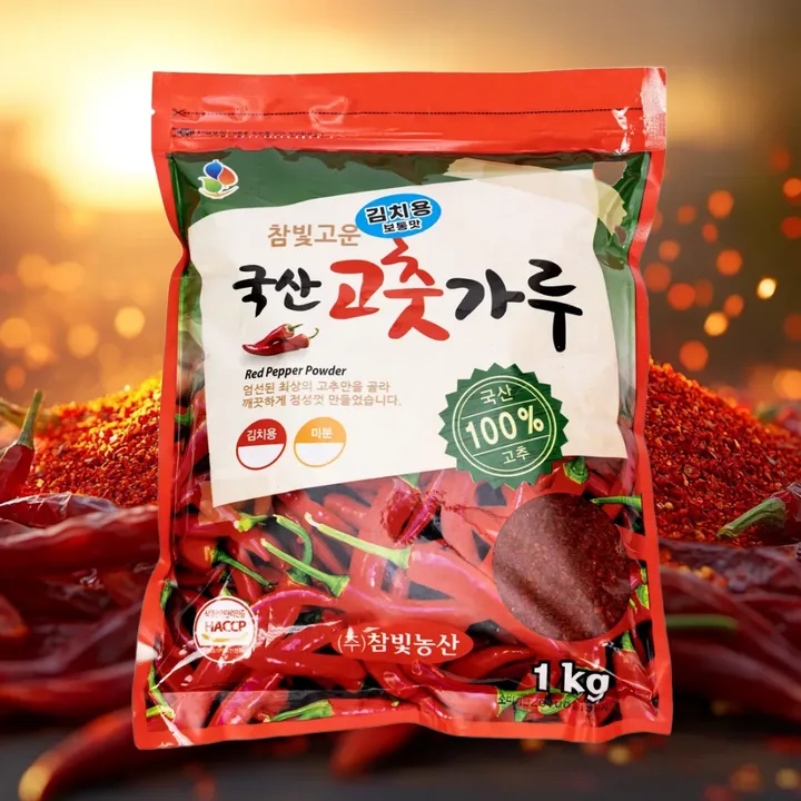 참빛농산 국산 고춧가루 1kg 포장 사진